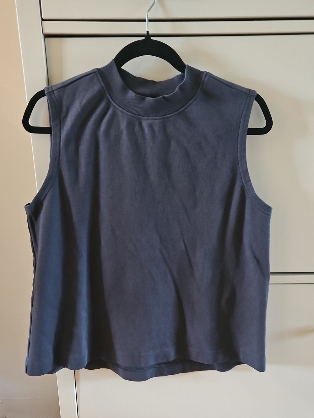 Pact Organic Cotton Mock Neck Airplane Top In Blue Size Large